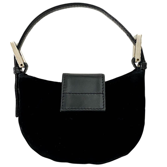 FENDI Croissant Black Velvet Rhinestone Hardware, in , Sold by HIVE PRELOVED - Handle Bags, Mini bags,