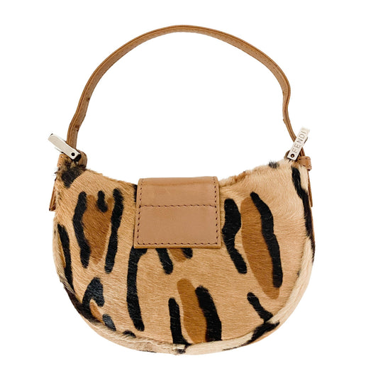 FENDI Leopard Pony Hair Calf Skin Mini Croissant Hand Bag, in , Sold by HIVE PRELOVED - Shoulder Bags, ,
