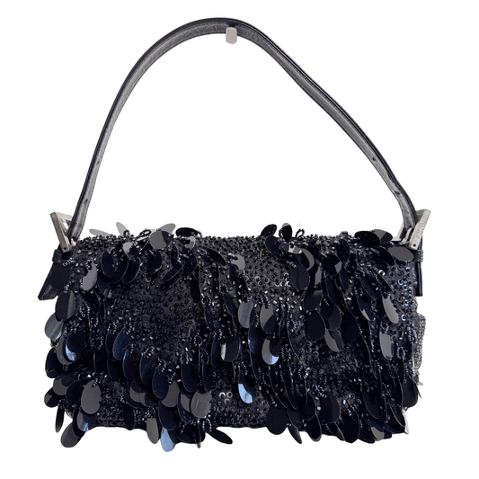 FENDI Limited Edition Baguette Black Sequin and Beaded Shoulder Bag, in , Sold by HIVE PRELOVED - Shoulder Bags, ,
