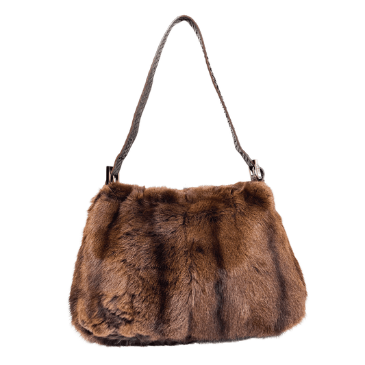 FENDI Mamma Baguette Fur Shoulder Bag, in , Sold by HIVE PRELOVED - Shoulder Bags, ,