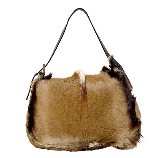 FENDI Mamma Baguette Gazelle Fur Shoulder Bag, in , Sold by HIVE PRELOVED - Shoulder Bags, ,