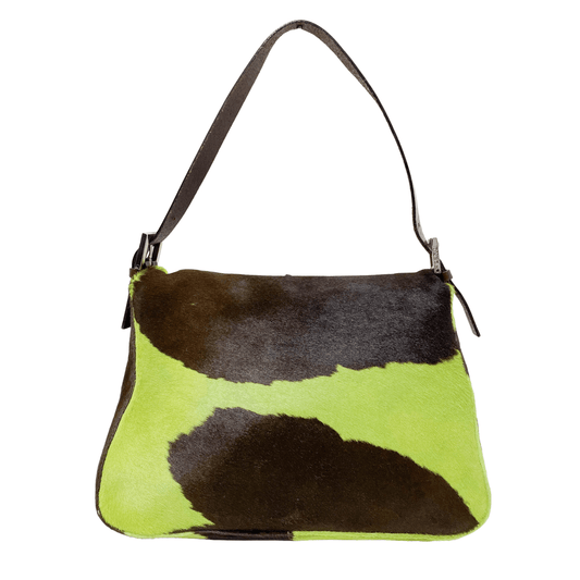FENDI Mamma Baguette Green Pony Hair Shoulder Bag, in , Sold by HIVE PRELOVED - Shoulder Bags, ,