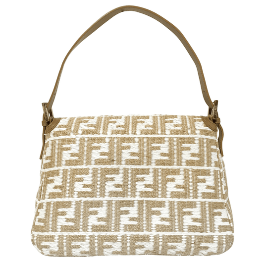 FENDI Mamma Baguette Raffia Zucca Shoulder Bag, in , Sold by HIVE PRELOVED - Shoulder Bags, ,