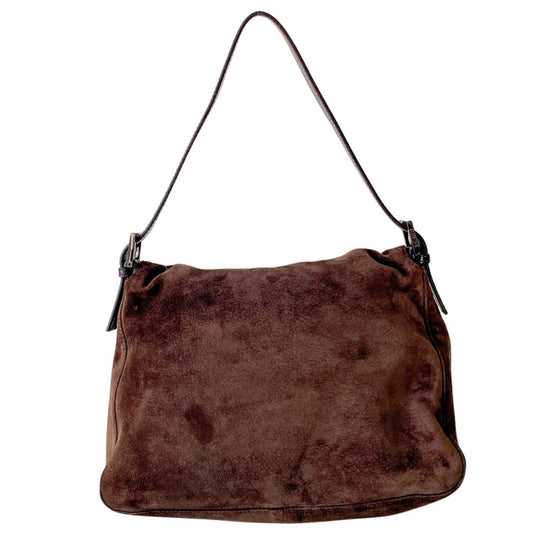 FENDI Mamma Baugette Suede Brown Shoulder Bag, in , Sold by HIVE PRELOVED - Shoulder Bags, ,