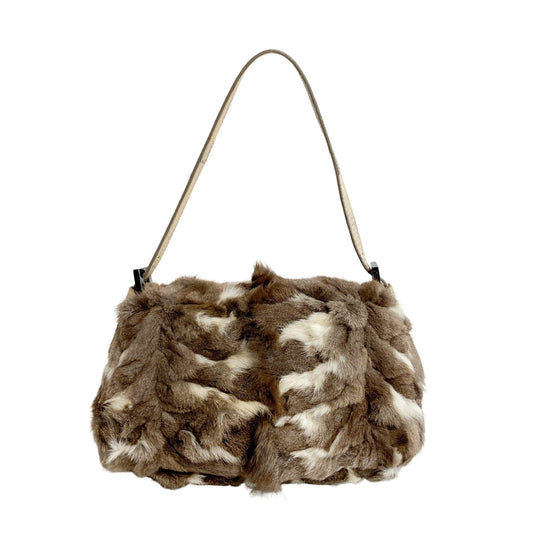 FENDI Mini Mamma Baguette Brown Fur Shoulder Bag, in , Sold by HIVE PRELOVED - Shoulder Bags, ,