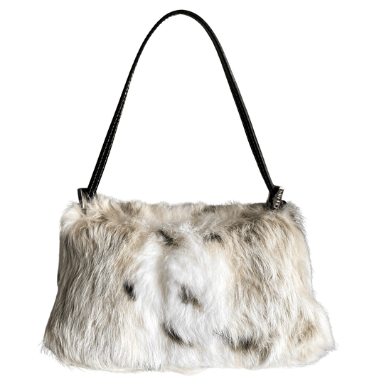 FENDI Mini Mamma Baguette Fur Neural / Black Shoulder Bag, in , Sold by HIVE PRELOVED - Shoulder Bags, ,