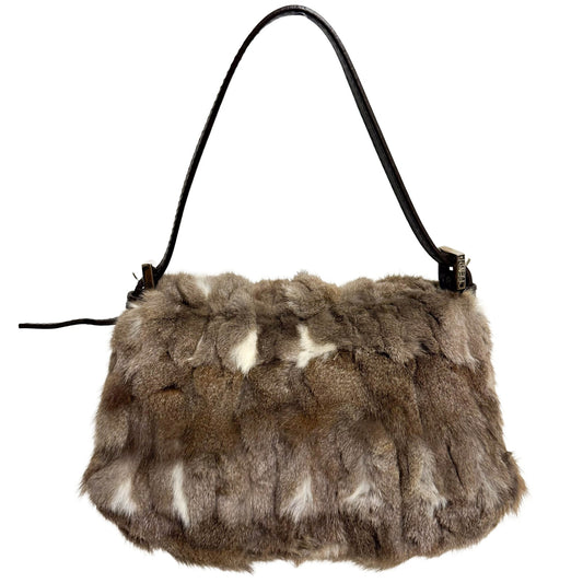 FENDI Mini Mamma Baguette Fur Shoulder Bag, in , Sold by HIVE PRELOVED - Shoulder Bags, ,