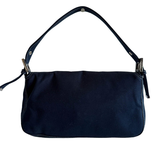 FENDI Navy Denim Canvas Baguette Shoulder Bag, in , Sold by HIVE PRELOVED - Shoulder Bags, ,