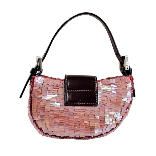 FENDI Pink Sequin Croissant Purse, in , Sold by HIVE PRELOVED - Purses / Wallets, ,