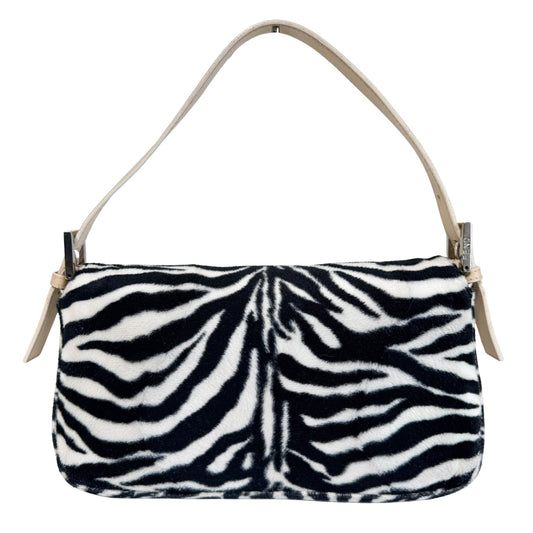 FENDI Rare Baguette Zebra Design Cotton Fabric Shoulder Bag, in , Sold by HIVE PRELOVED - Shoulder Bags, ,