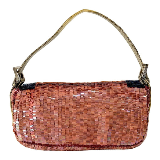 FENDI Rare Pink Sequin & Black Beaded Baguette, in , Sold by HIVE PRELOVED - Shoulder Bags, ,