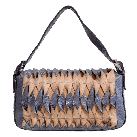 FENDI Selleria Baguette Purple Leather Cutout Shoulder Bag, in , Sold by HIVE PRELOVED - Shoulder Bags, ,