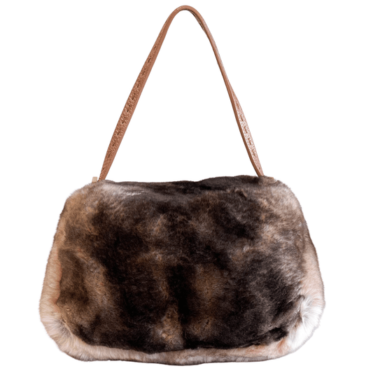 FENDI Selleria Mini Mamma Baguette Fur Pink / Brown Shoulder Bag, in , Sold by HIVE PRELOVED - Shoulder Bags, ,