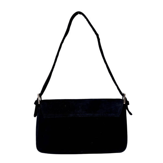 FENDI Suede Black Shoulder Bag, in , Sold by HIVE PRELOVED - Shoulder Bags, ,