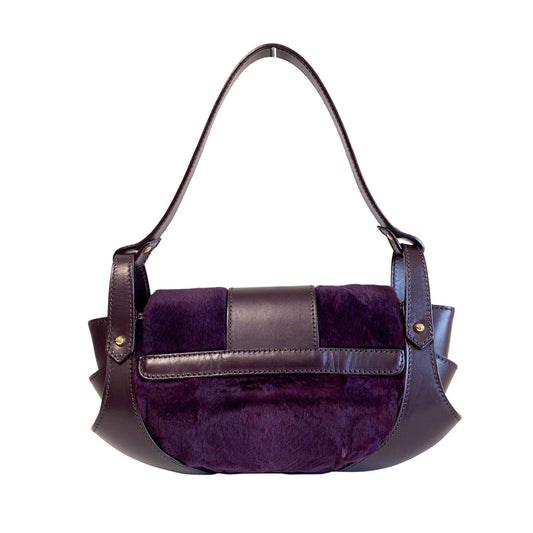 FENDI Turn Lock Compilation Shoulder Bag Purple Fur, in , Sold by HIVE PRELOVED - Shoulder Bags, ,