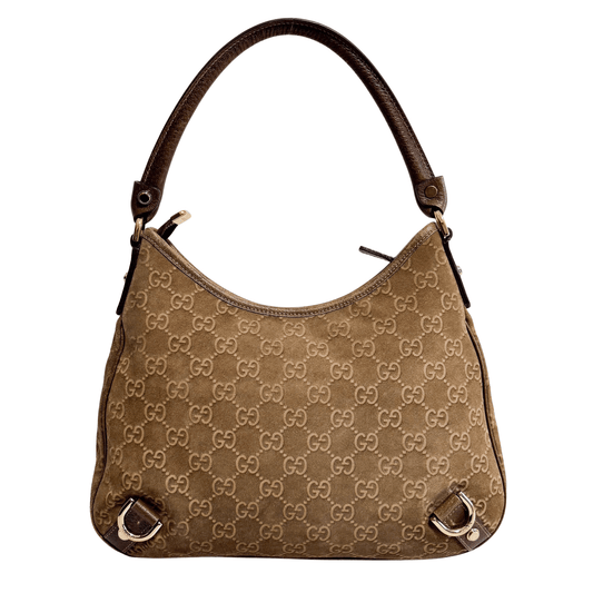GUCCI Abbey Brown Suede Shoulder Bag, in , Sold by HIVE PRELOVED - Shoulder Bags, ,