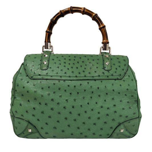 GUCCI Bamboo Leather Green Handbag, in , Sold by HIVE PRELOVED - Handle Bags, ,