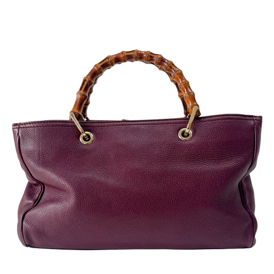 GUCCI Bamboo Shopper Burgundy Leather Top Handle Bag, in , Sold by HIVE PRELOVED - Handle Bags, Shoulder Bags,