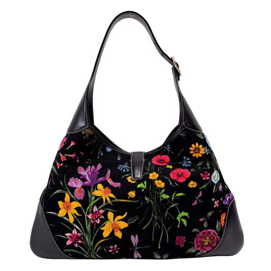 GUCCI Flora Jackie Bouvier Floral Printed Canvas Hobo Shoulder Bag, in , Sold by HIVE PRELOVED - Shoulder Bags, ,