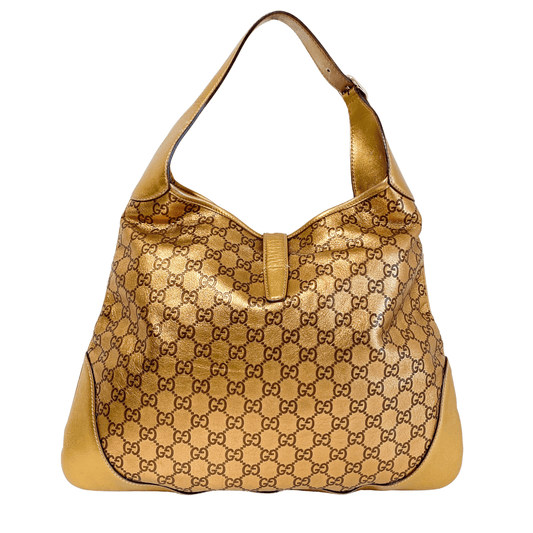 GUCCI Guccissima Gold Leather Jackie Shoulder Bag Gold Hardware, in , Sold by HIVE PRELOVED - Shoulder Bags, ,