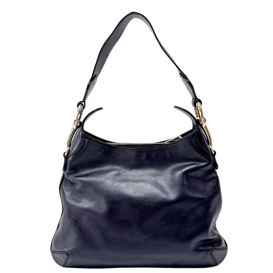 GUCCI Horsebit Black Leather Hobo Shoulder Bag, in , Sold by HIVE PRELOVED - Shoulder Bags, ,