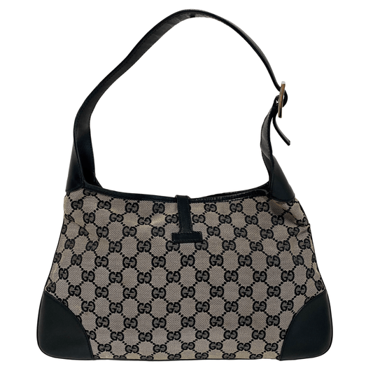 GUCCI Jackie Black GG Canvas Shoulder Bag, in , Sold by HIVE PRELOVED - Shoulder Bags, ,