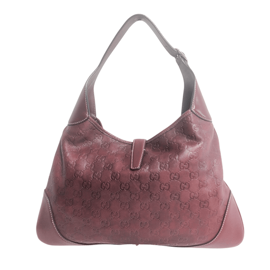 GUCCI Jackie Burgundy GG Guccissima Shoulder Bag, in , Sold by HIVE PRELOVED - Shoulder Bags, ,
