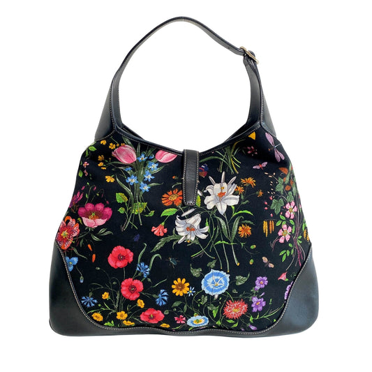 GUCCI Jackie Floral Printed Canvas Shoulder Bag, in , Sold by HIVE PRELOVED - Shoulder Bags, ,