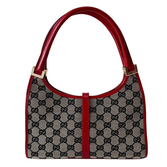 GUCCI Jackie Small Red GG Canvas Shoulder Bag, in , Sold by HIVE PRELOVED - Shoulder Bags, ,