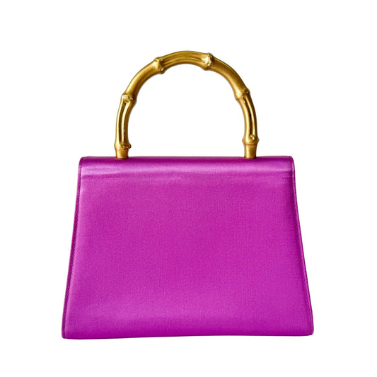 GUCCI Mini Bamboo Pink Satin Handle Bag, in , Sold by HIVE PRELOVED - Handle Bags, ,