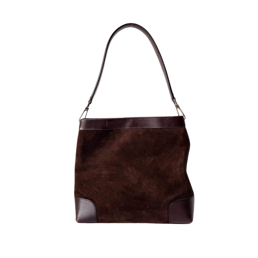Brown Suede Shoulder Bag