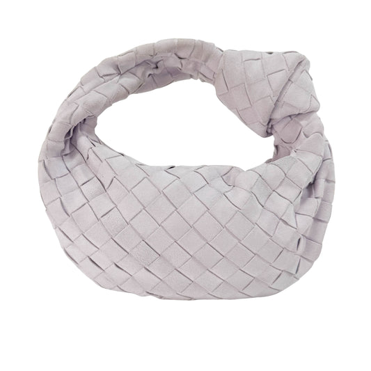 Small Intrecciato White Suede Handbag