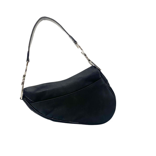 Saddle Black Nylon Shoulder Bag