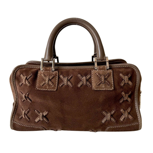 LOEWE Amazona 28 Brown Suede Hand Bag, in , Sold by HIVE PRELOVED - Handle Bags, ,