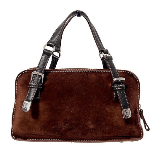 LOEWE Amazona 28 Brown Suede Studded Handbag, in , Sold by HIVE PRELOVED - Handle Bags, ,