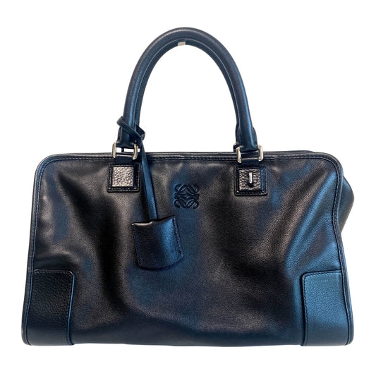LOEWE Amazona 36 Black Calf Leather Top Handle Bag, in , Sold by HIVE PRELOVED - Handle Bags, ,