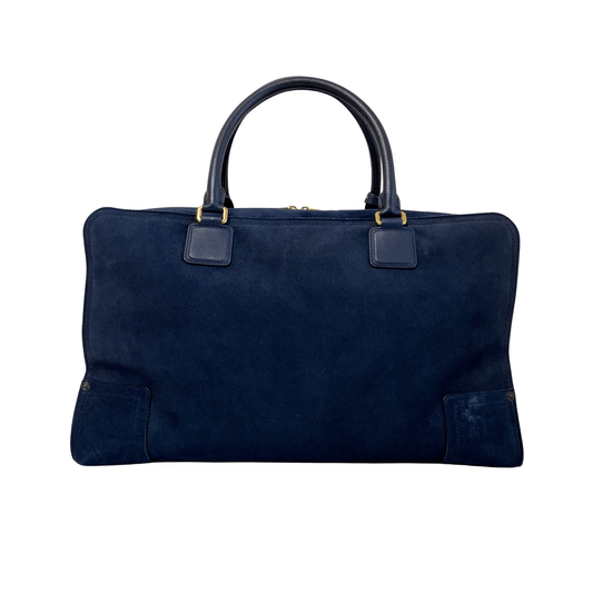 LOEWE Amazona 45 Navy Suede Shoulder Bag, in , Sold by HIVE PRELOVED - Shoulder Bags, ,