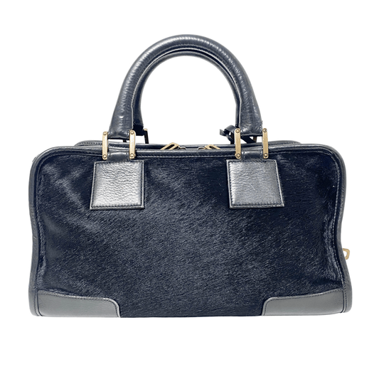 LOEWE Amazona28 Black Pony Hair Handbag, in , Sold by HIVE PRELOVED - Handle Bags, ,
