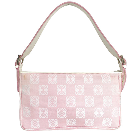LOEWE Anagram Pink Canvas Leather Shoulder Bag, in , Sold by HIVE PRELOVED - Shoulder Bags, ,