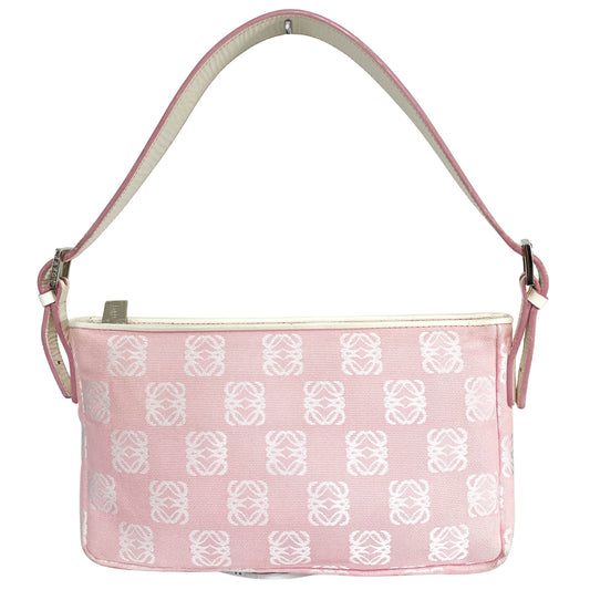 LOEWE Anagram Pink Canvas Leather Shoulder Bag, in , Sold by HIVE PRELOVED - Shoulder Bags, ,
