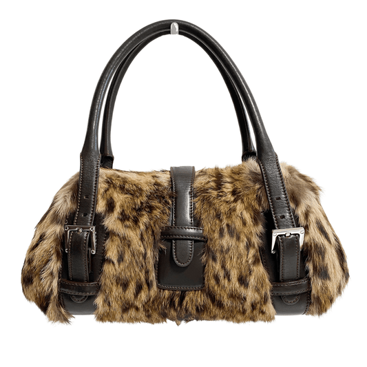 LOEWE Archive Rabbit Fur Brown Top Handle Bag, in , Sold by HIVE PRELOVED - Handle Bags, ,