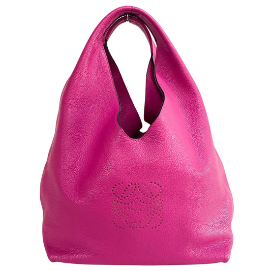 LOEWE Dunas Pink Anagram Hobo Leather Shoulder Bag Tote, in , Sold by HIVE PRELOVED - Shoulder Bags, ,