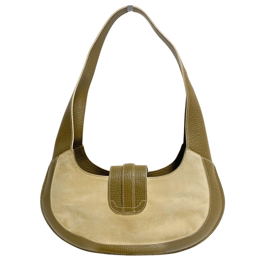 LOEWE Khaki Suede Half Moon Hobo Shouder Bag, in , Sold by HIVE PRELOVED - Shoulder Bags, ,