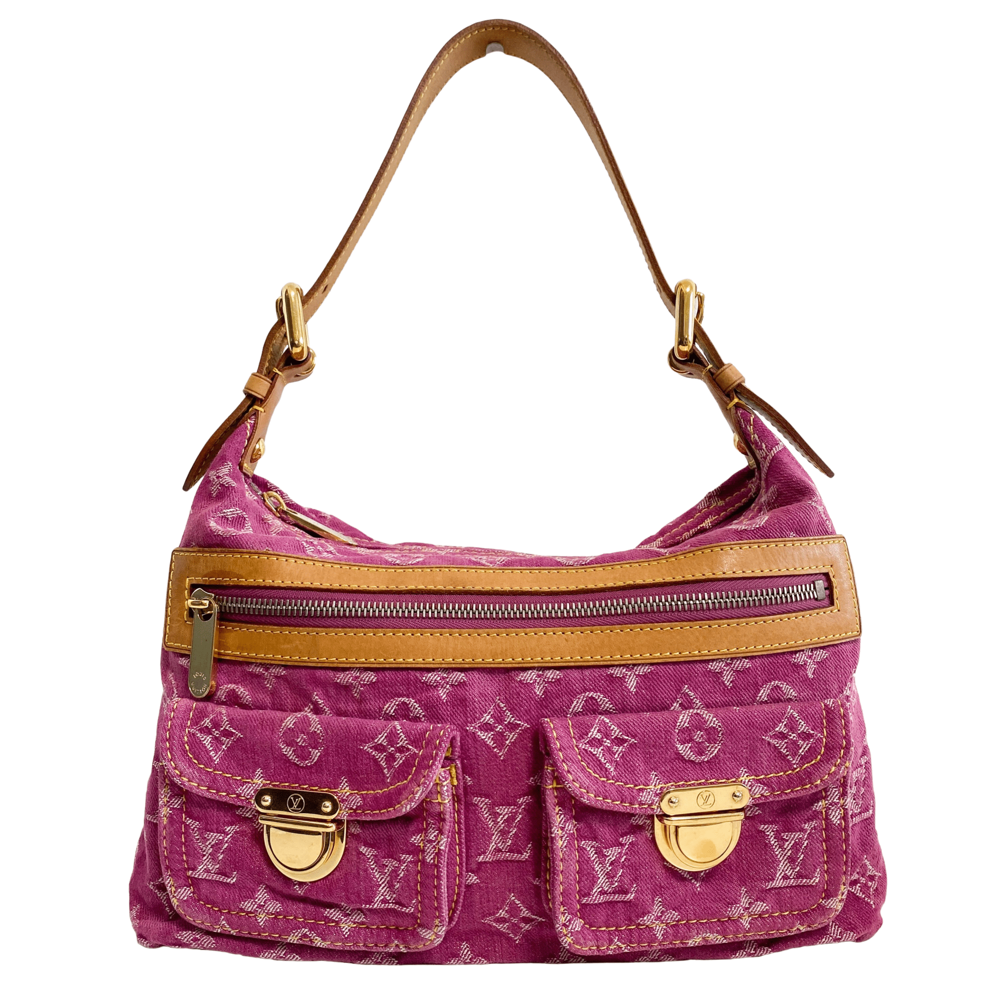 Monogram Denim Baguette Tasche Louis Vuitton Baggy PM Monogram