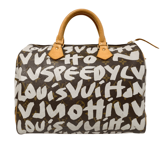 LOUIS VUITTON Louis Vuitton x Stephen Sprouse Monogram Graffiti Speedy 30 White, in , Sold by HIVE PRELOVED - Handle Bags, ,