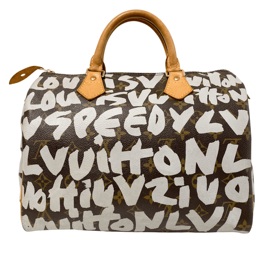 LOUIS VUITTON Louis Vuitton x Stephen Sprouse Monogram Graffiti Speedy 30 White, in , Sold by HIVE PRELOVED - Handle Bags, ,