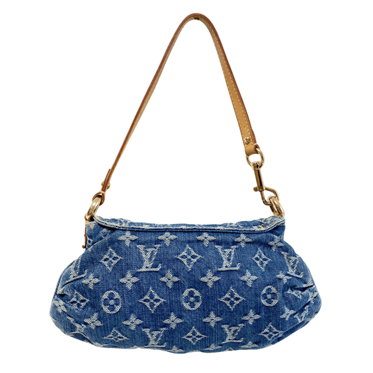 LOUIS VUITTON Monogram Blue Denim Mini Pleaty, in , Sold by HIVE PRELOVED - Shoulder Bags, ,