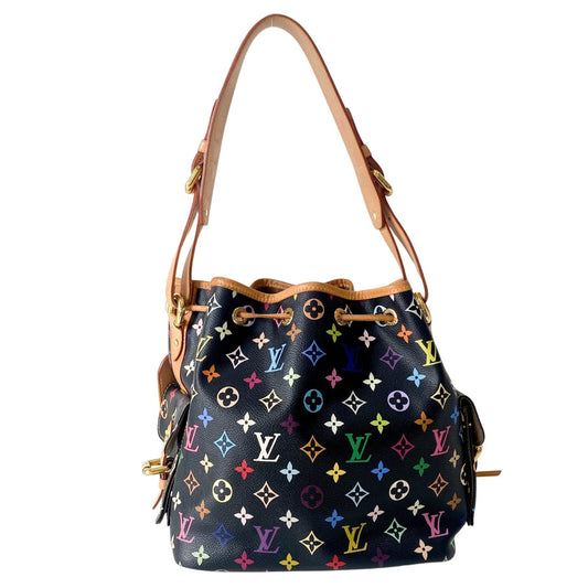 LOUIS VUITTON Takashi Murakami Black Monogram Multicolore Canvas Petit Noé, in , Sold by HIVE PRELOVED - Shoulder Bags, ,