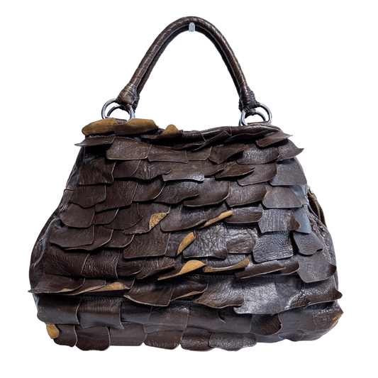 MIU MIU Archive Brown Leather Fringe Hand Bag, in , Sold by HIVE PRELOVED - Handle Bags, ,