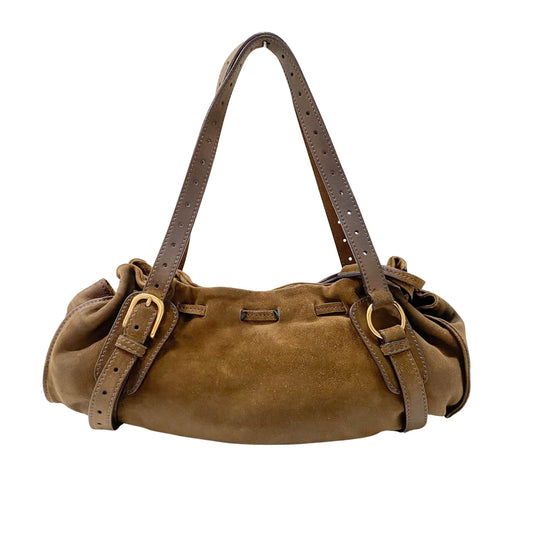 MIU MIU Brown Suede Shoulder Bag, in , Sold by HIVE PRELOVED - Shoulder Bags, ,